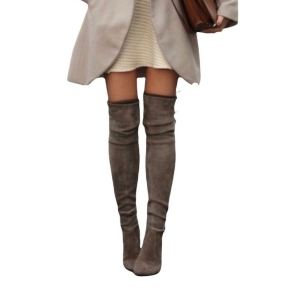 Unisa taupe knee high boots